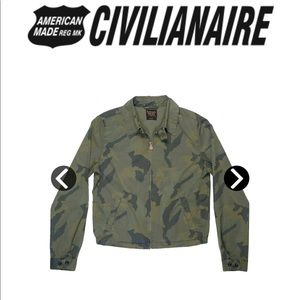 Zip front camo jacket